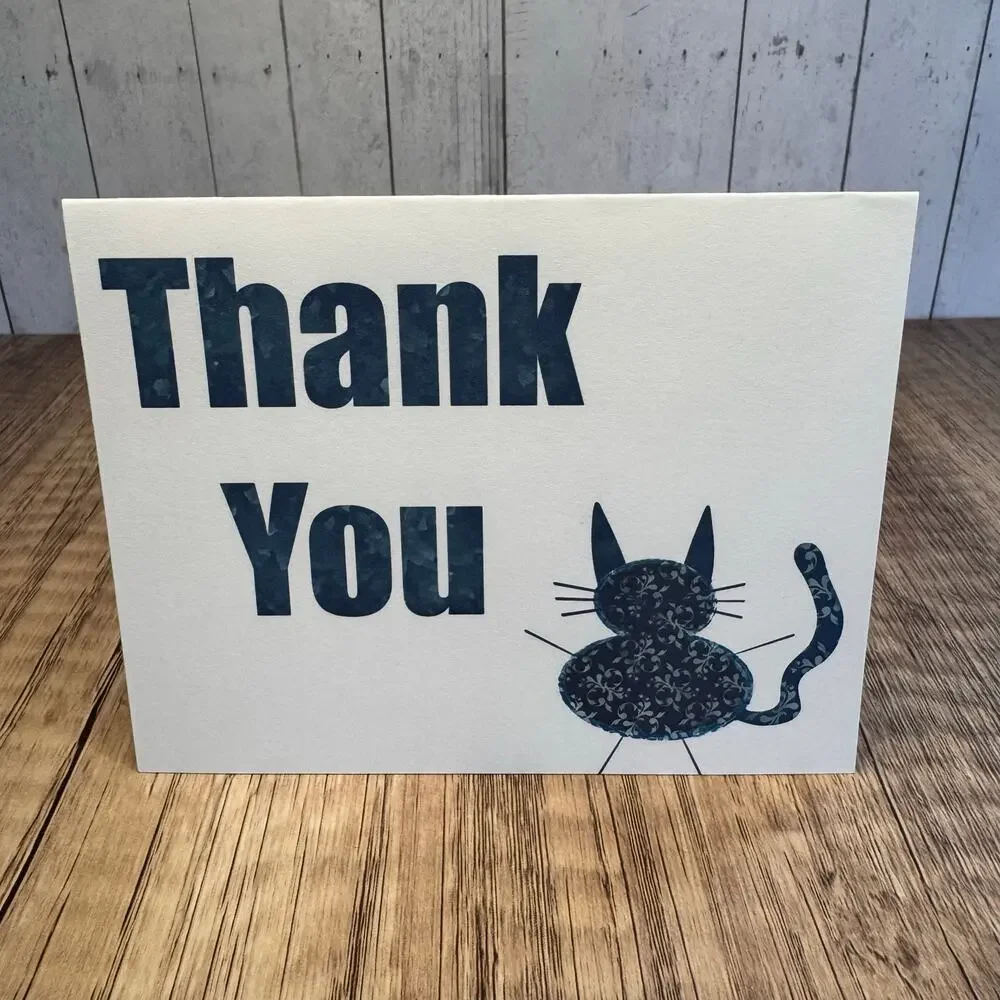 Greeting Cards Blank Notes Thank You Cards Cat Lover 6 w/Envelopes Custom Art